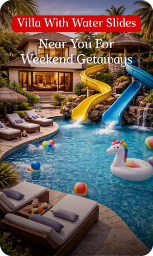 Villa With Water Slides Pool